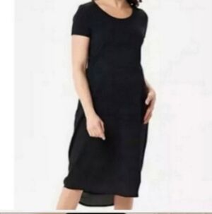H by Holston t-shirt style knit Midi dress cotton spandex Athleisure Momcore